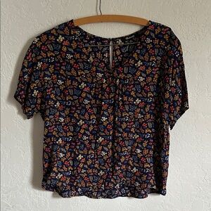 Madewell Floral Navy Women's Top